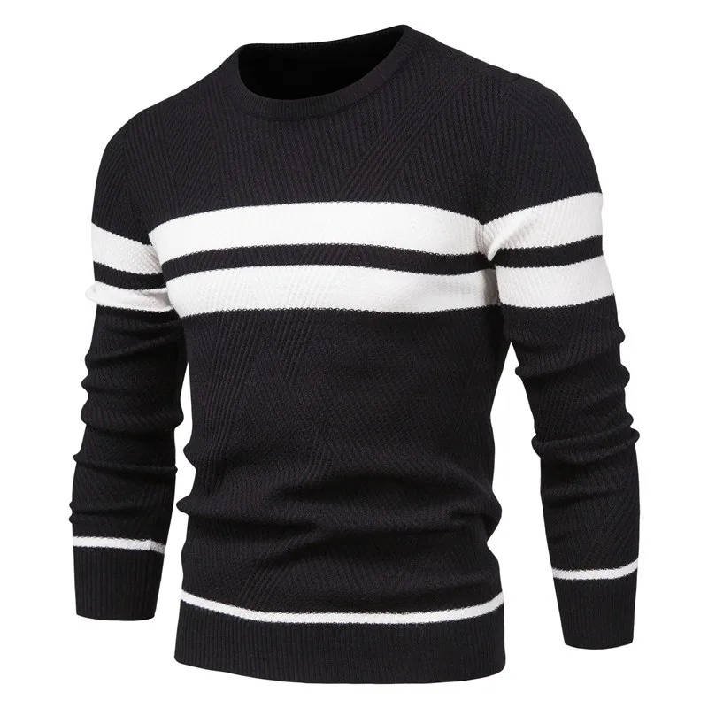 Men's Striped Crew Neck Jumper