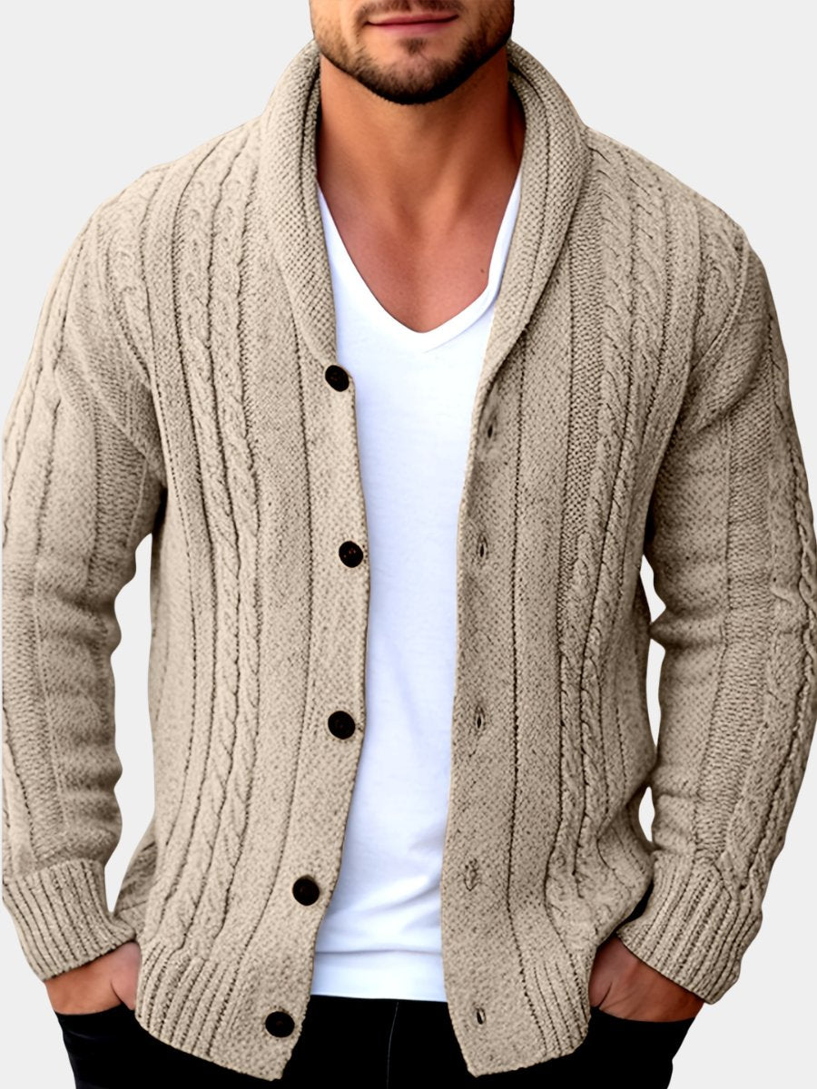 Men's Shawl Collar Cardigan