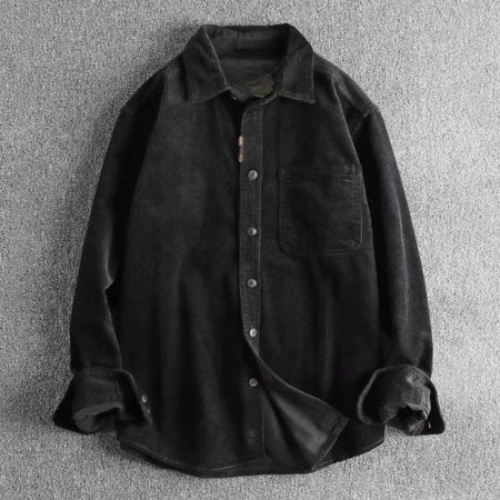 Men's Corduroy Shirt Jacket - Black