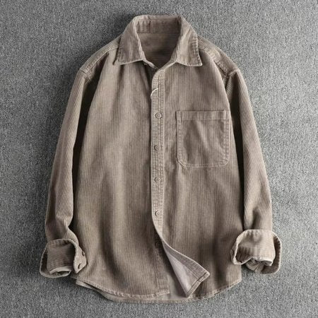 Men's Corduroy Shirt Jacket - Khaki