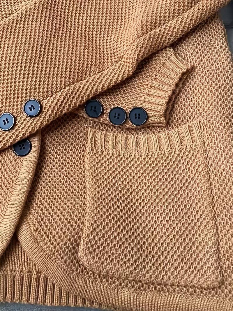 Women's Wool Waffle-Knit Cardigan