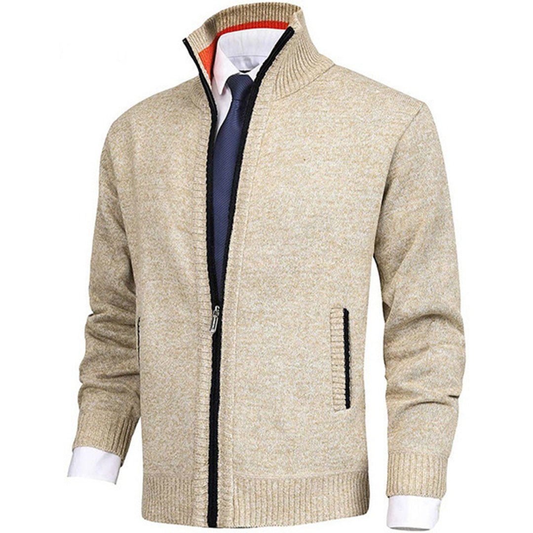 Men's Full-Zip Knit Cardigan - Beige