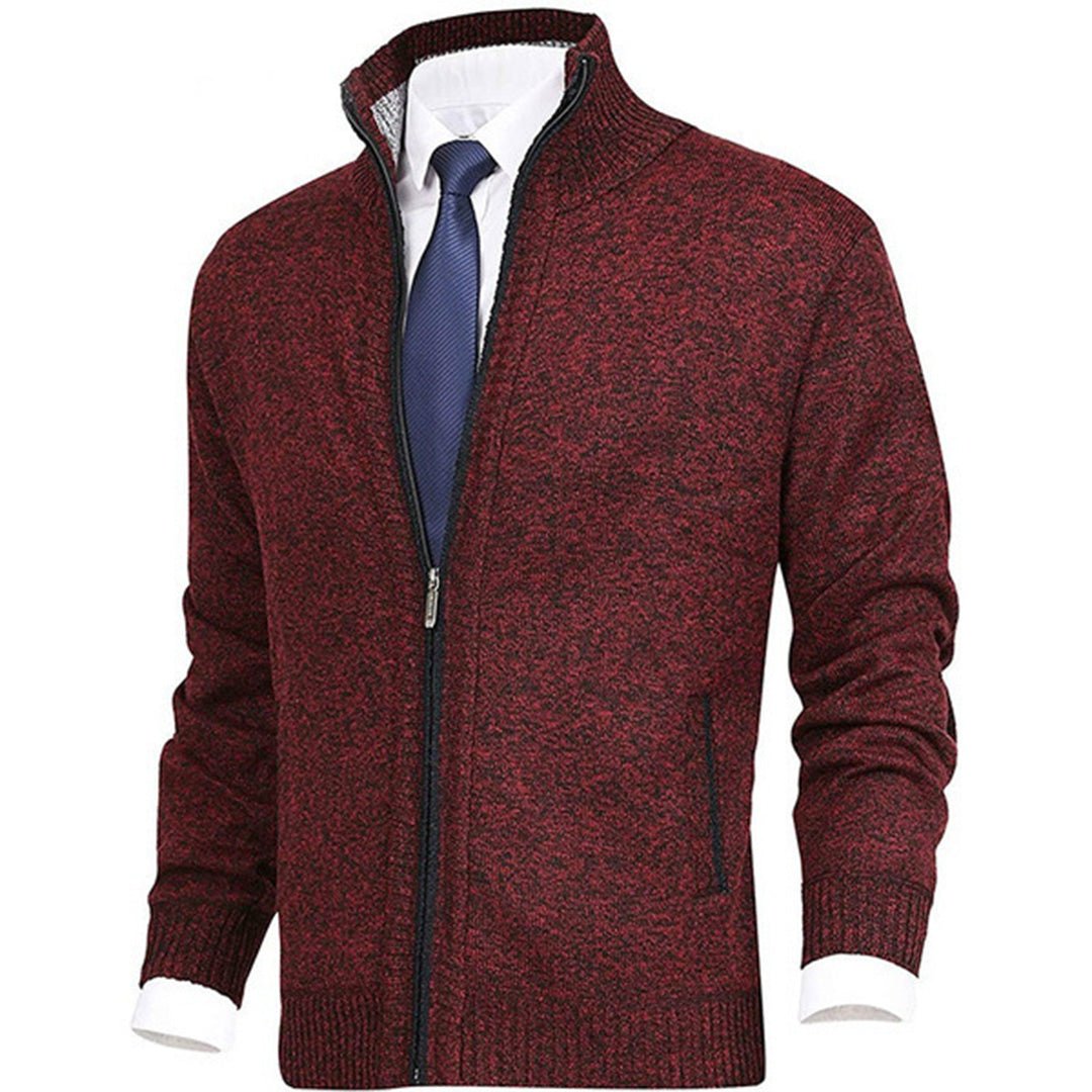 Men's Full-Zip Knit Cardigan - Red
