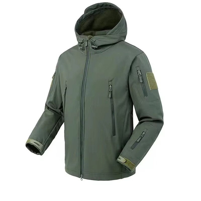 Men's Tapered Tactical Cargo Trousers - Green-Jacket