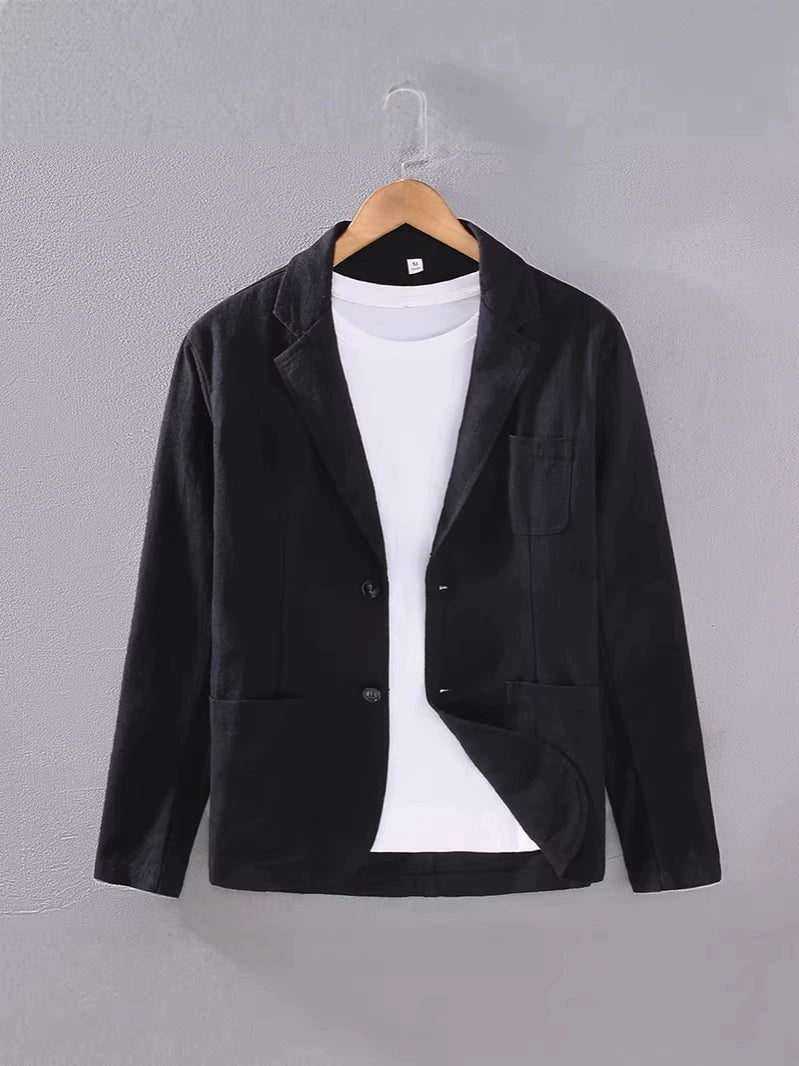 Men's Unstructured Blazer - Black