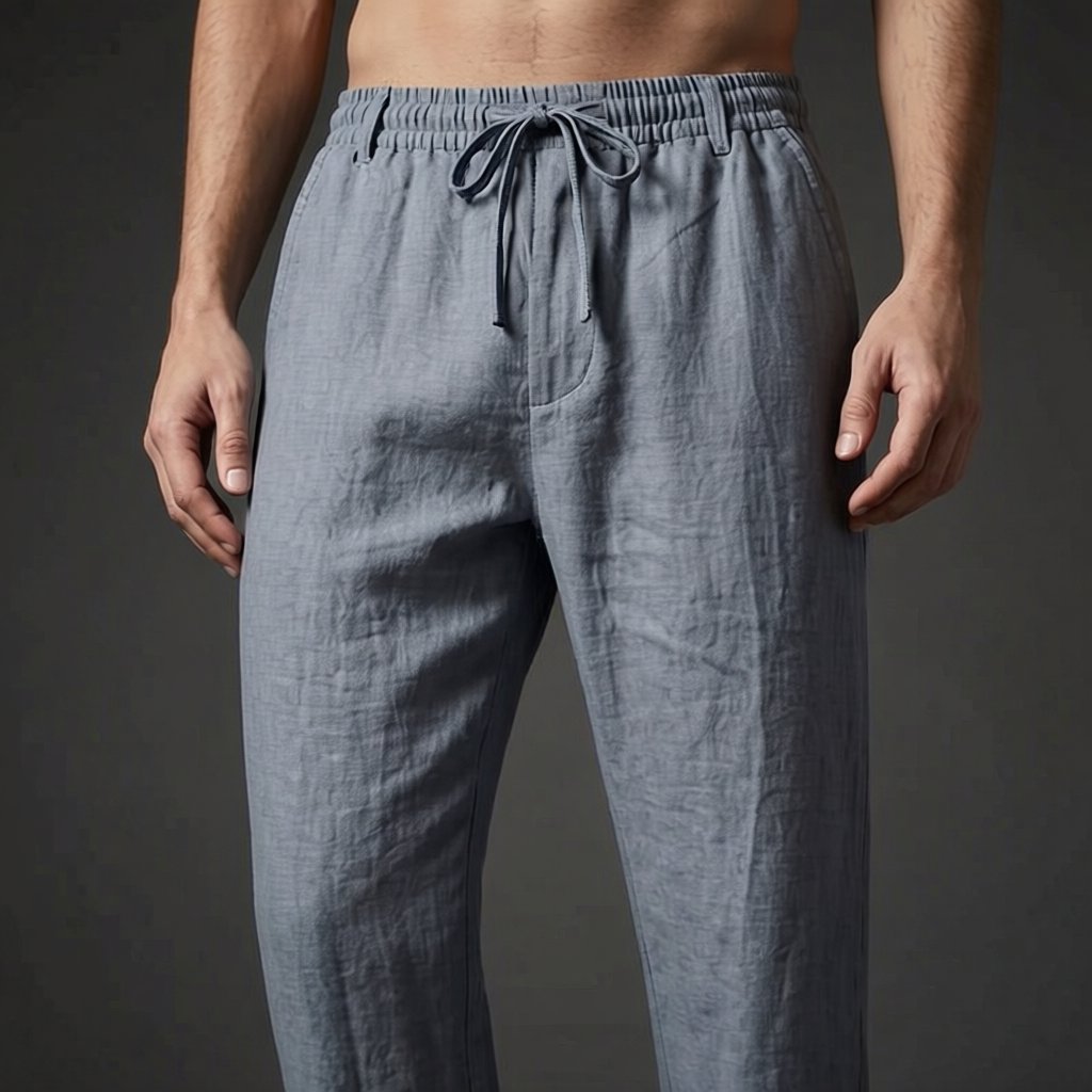 Men's Linen Drawstring Trousers