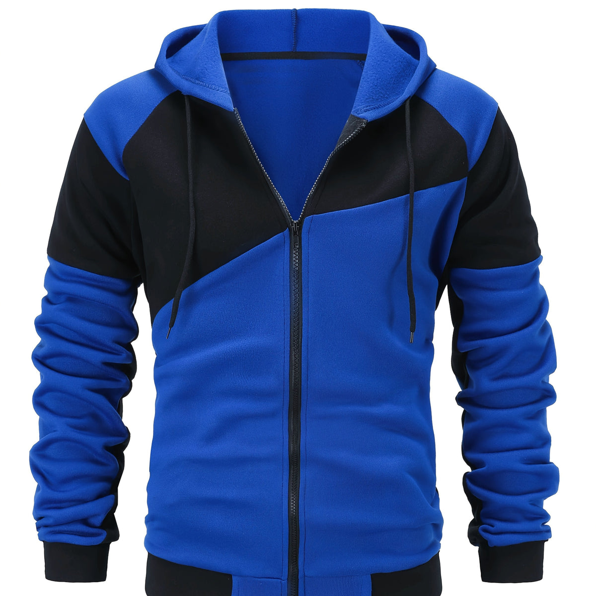 Men's Colorblock Fleece Hoodie - Blue