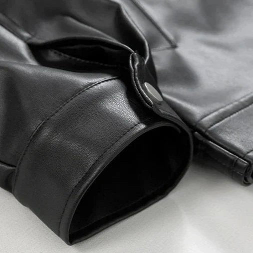 Men's Oversized Faux Leather Jacket