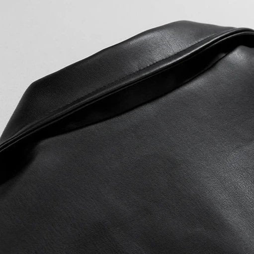 Men's Oversized Faux Leather Jacket