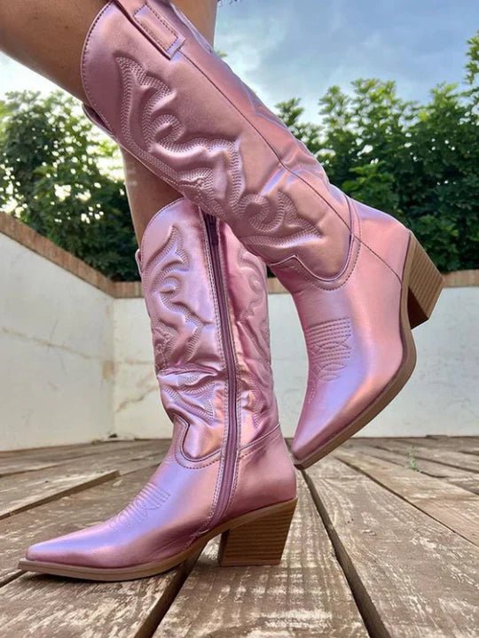 Women's Embroidered Western Ankle Boots