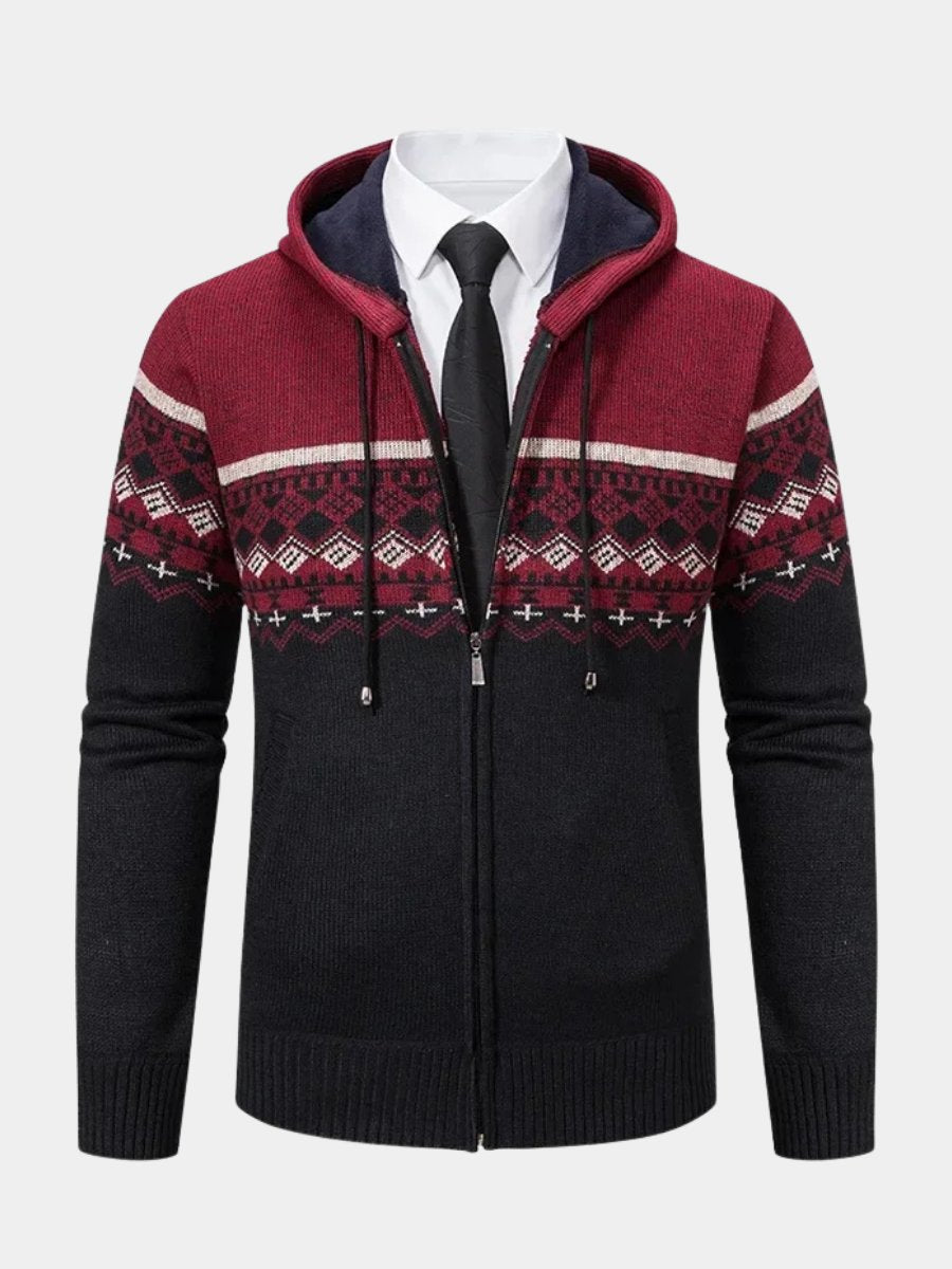 Men's Wool Hooded Cardigan