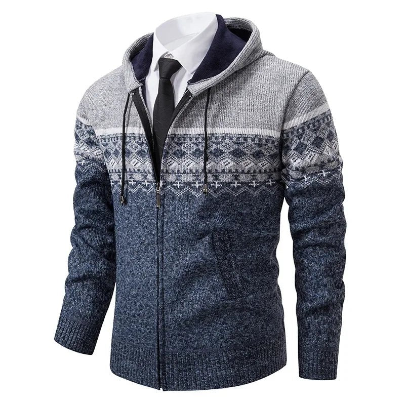 Men's Wool Hooded Cardigan