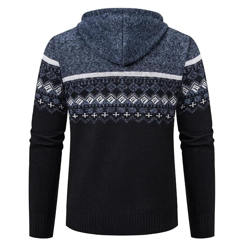Men's Wool Hooded Cardigan