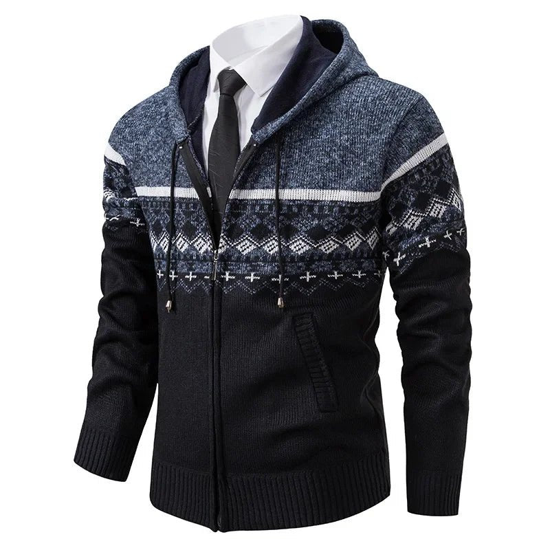 Men's Wool Hooded Cardigan