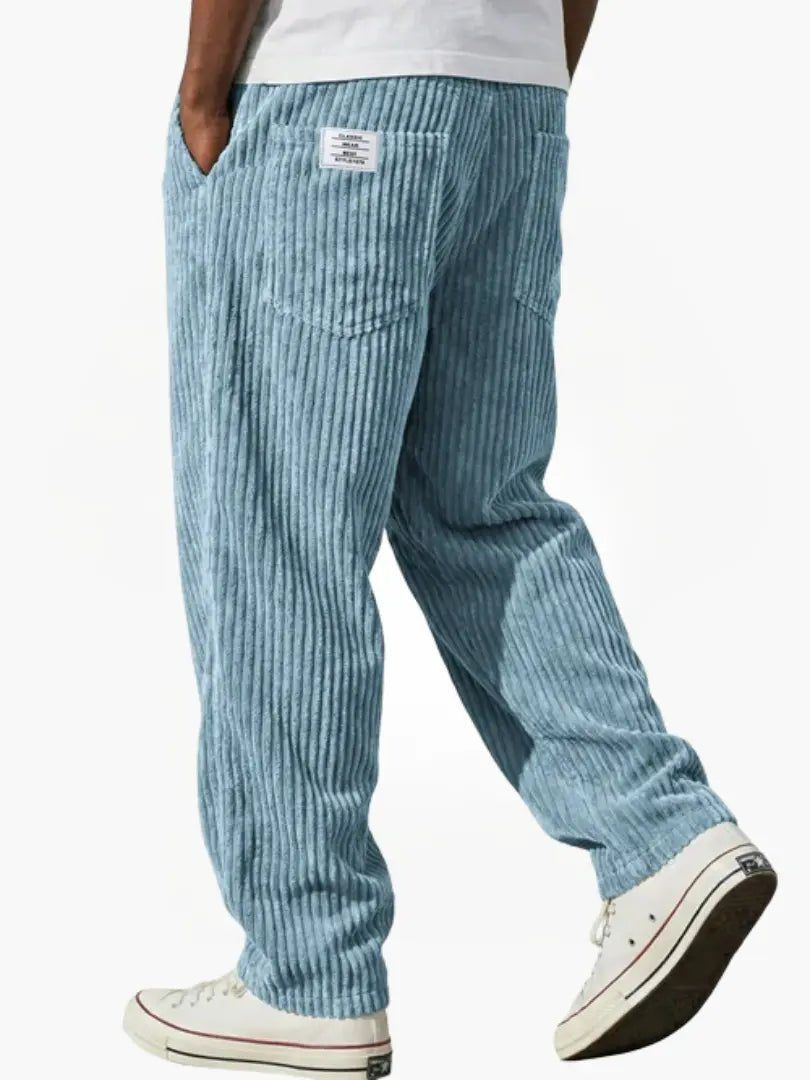 Men's Corduroy Trousers - Light Blue