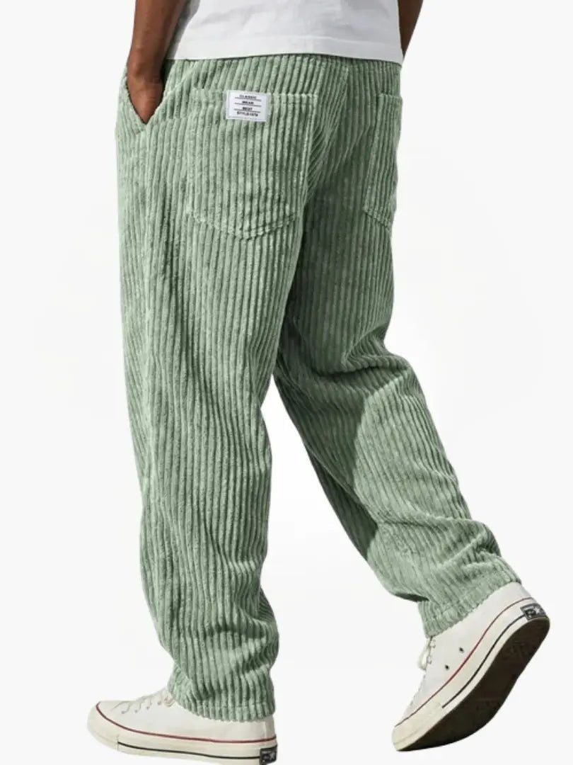 Men's Corduroy Trousers - Light Green