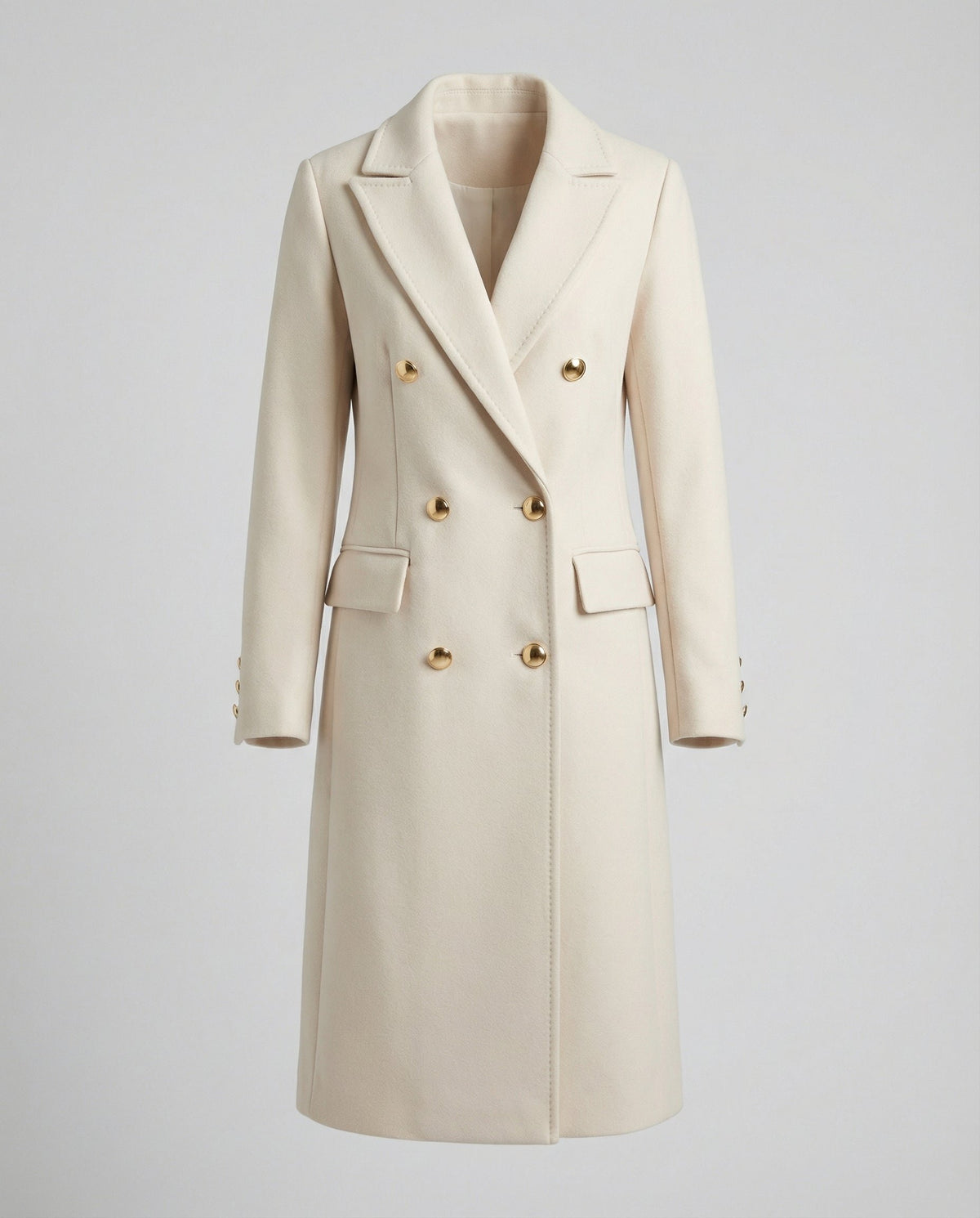 Women's Double-Breasted Wool Coat