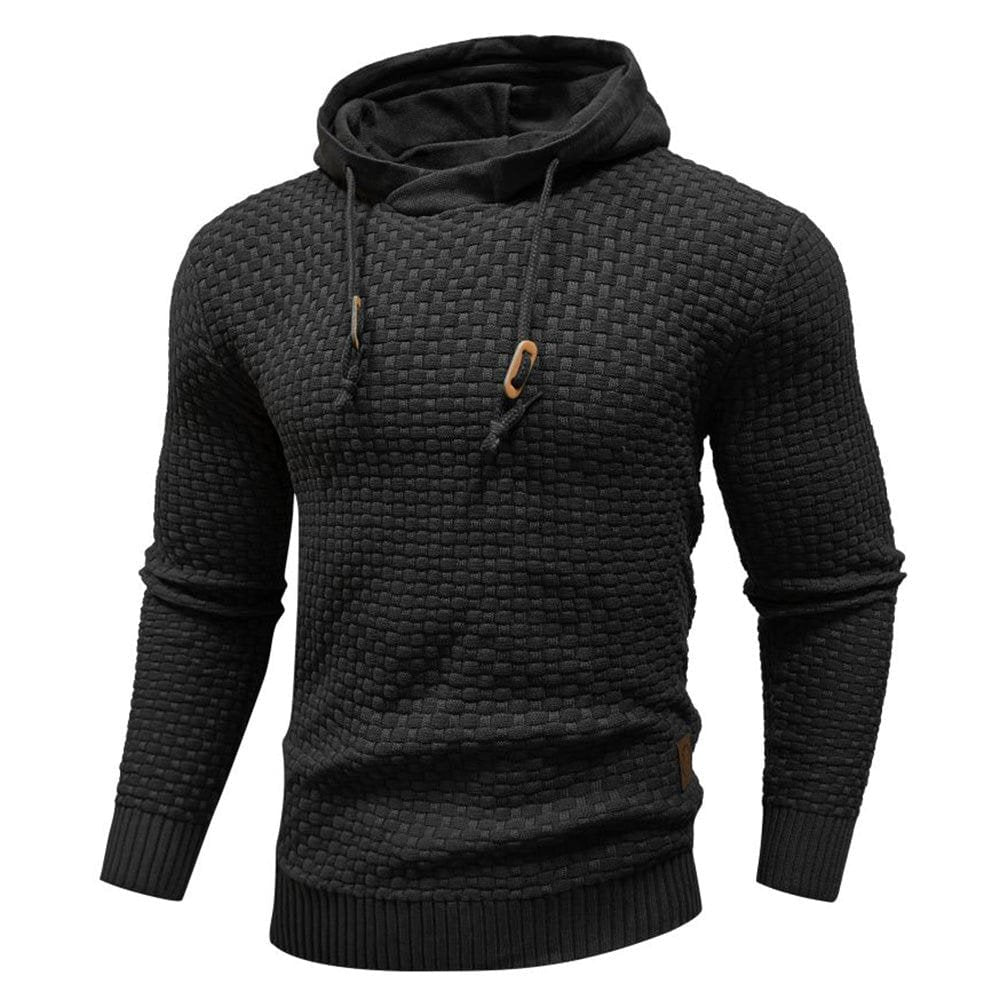 Men's Knit Hoodie - Black