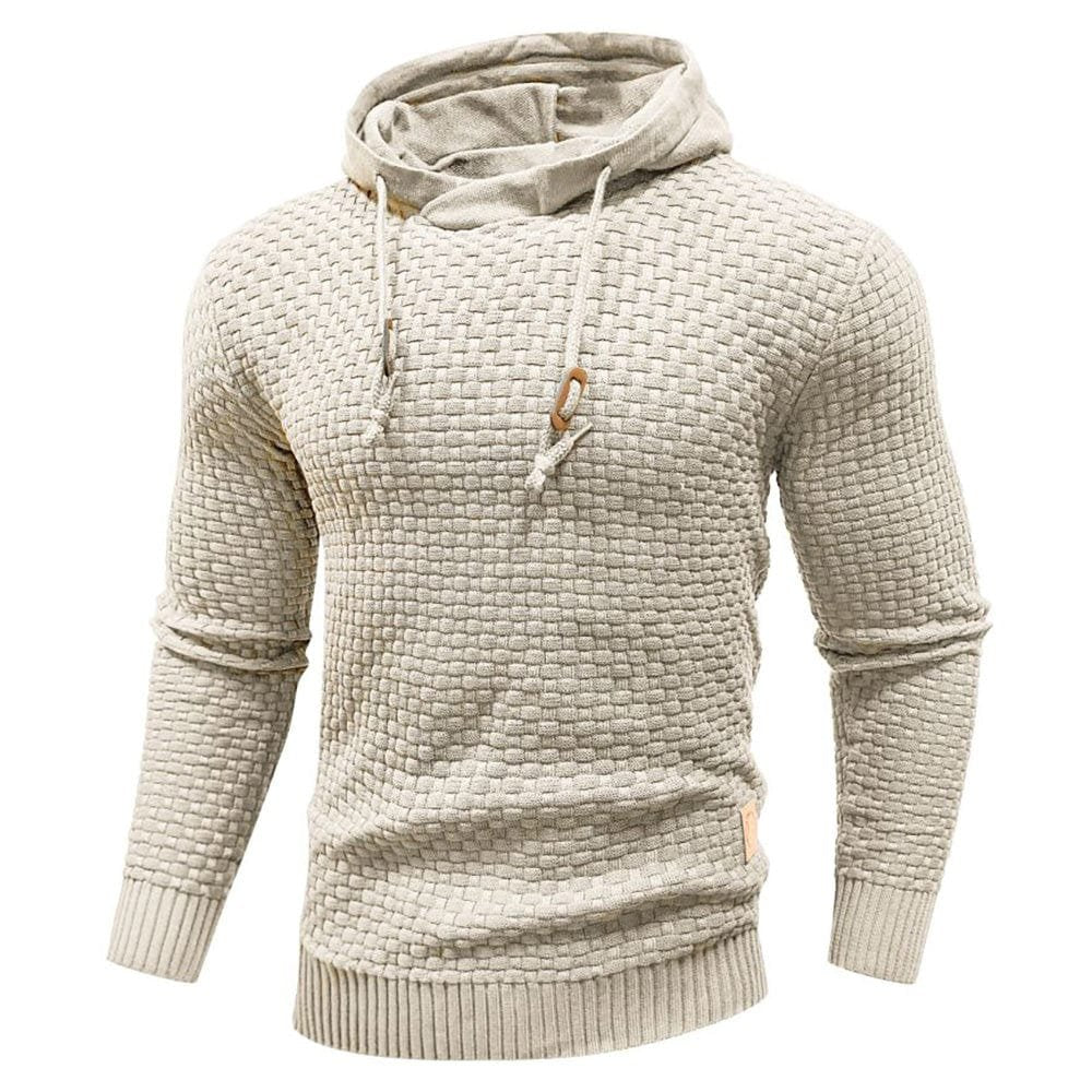Men's Knit Hoodie - Khaki