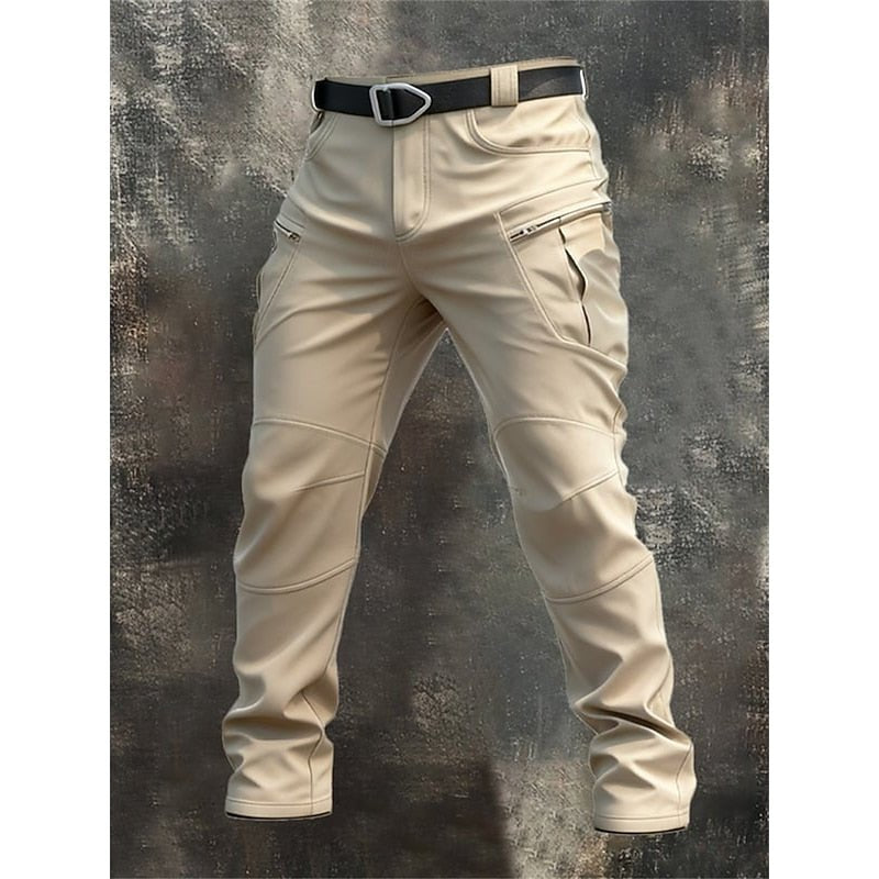 Men's Softshell Tactical Cargo Trousers - Light Khaki