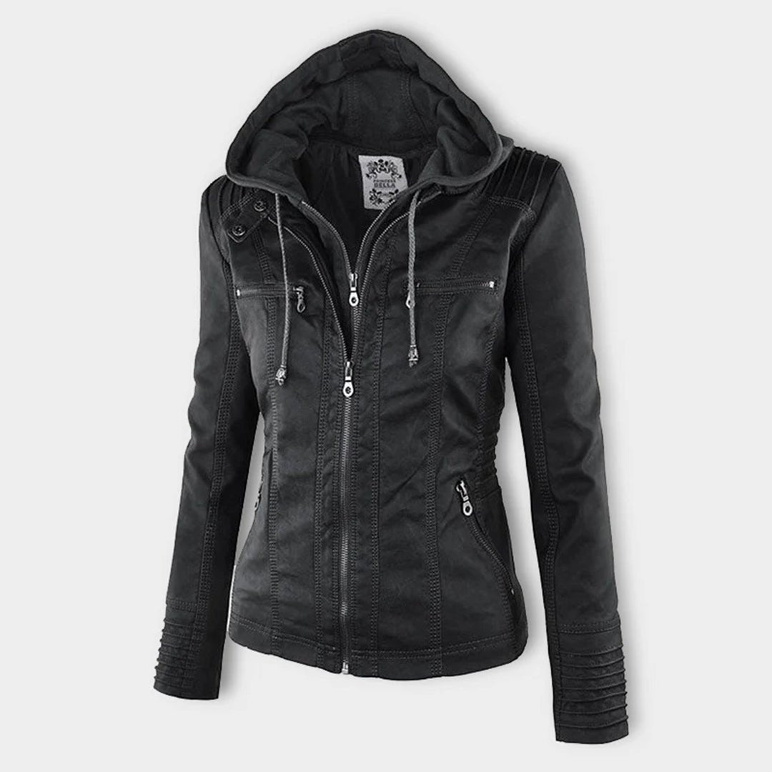 Women's Faux Leather Moto Jacket