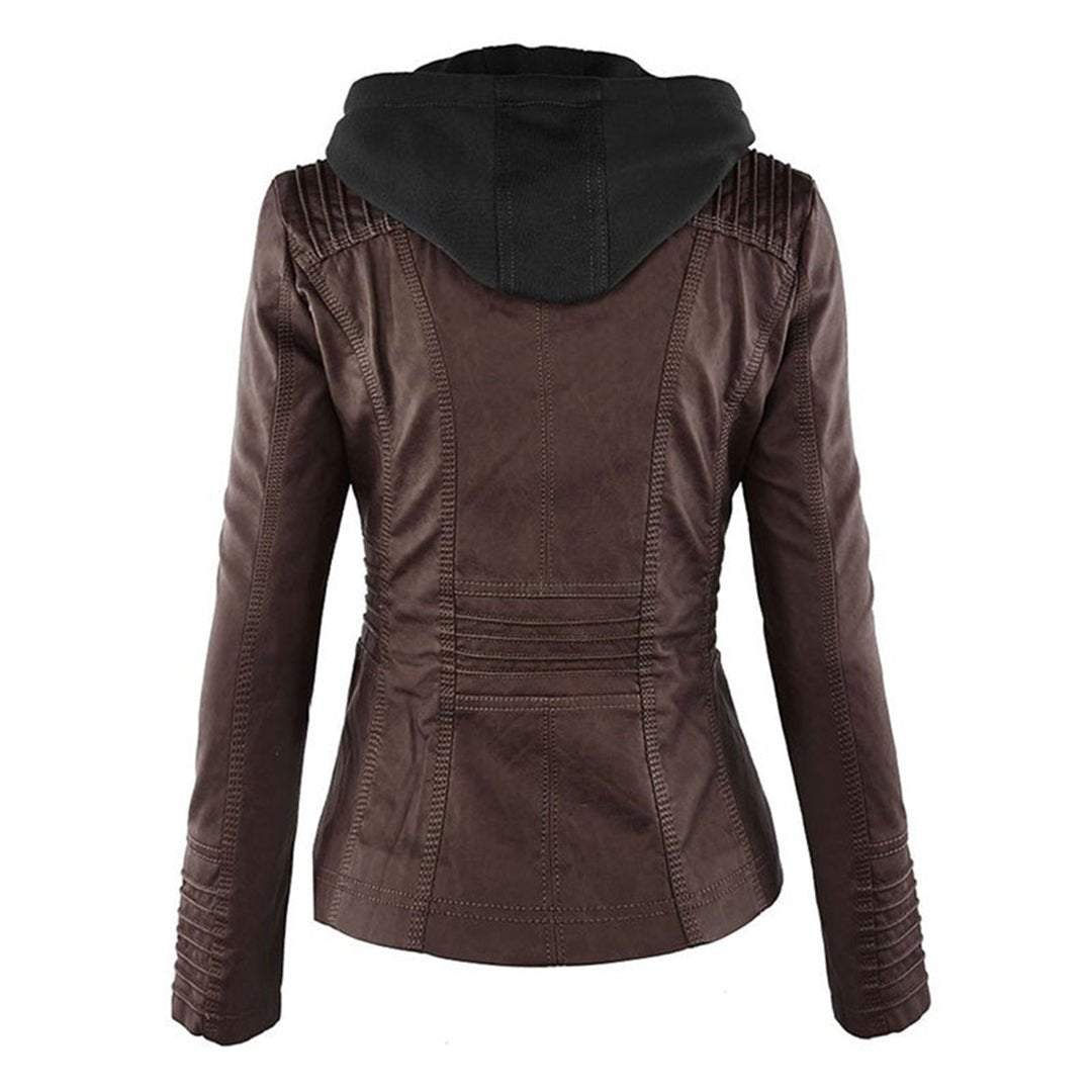Women's Faux Leather Moto Jacket