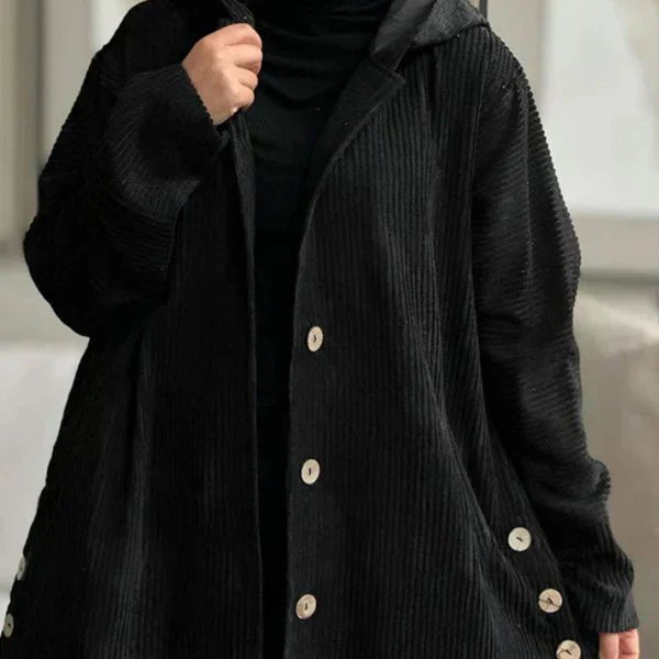 Women's Oversized Corduroy Wool Coat
