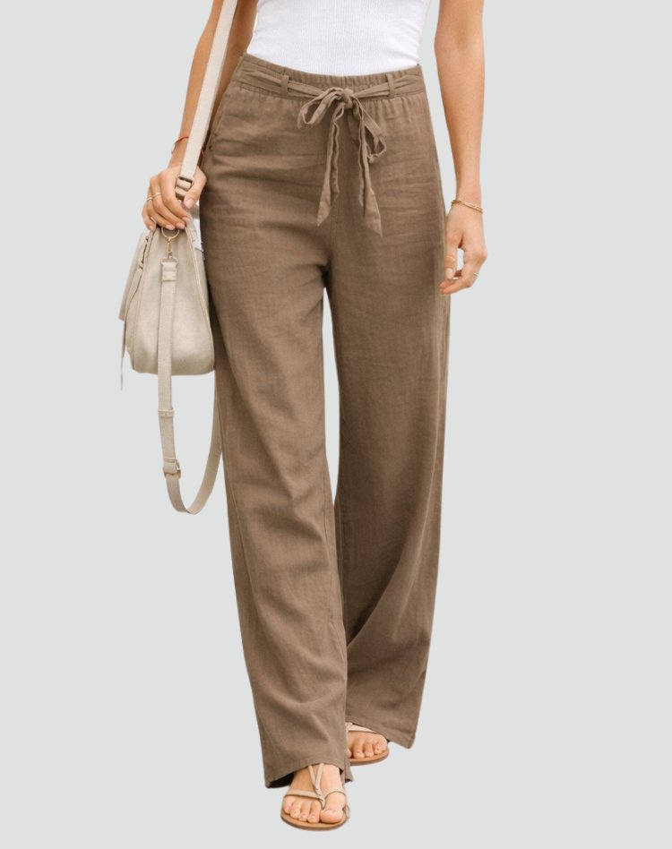 Women's Wide-Leg Trousers - Blue