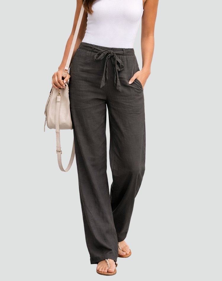 Women's Wide-Leg Trousers - Black