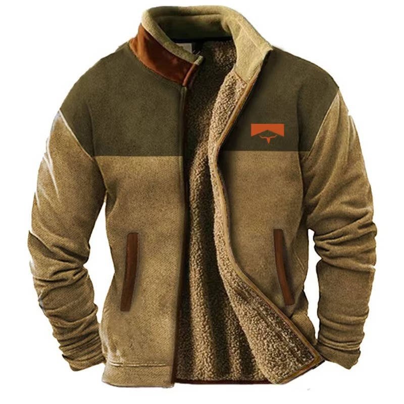 Men's Fleece Jacket - Brown
