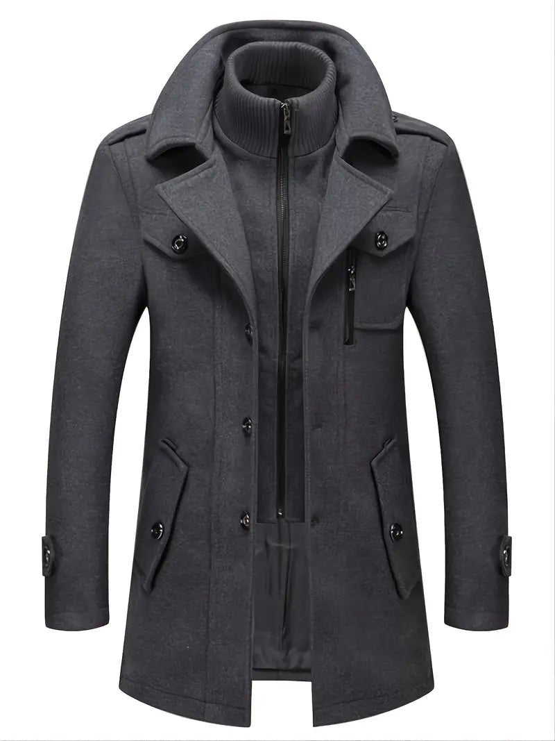 Men's Wool Coat - Gray