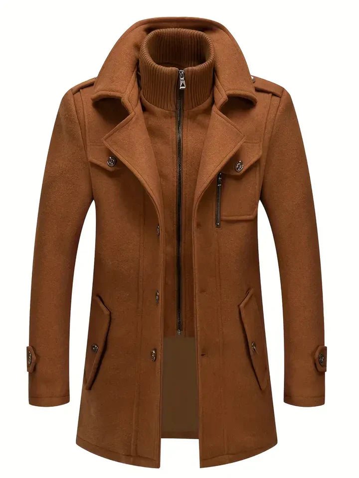 Men's Wool Coat - Brown