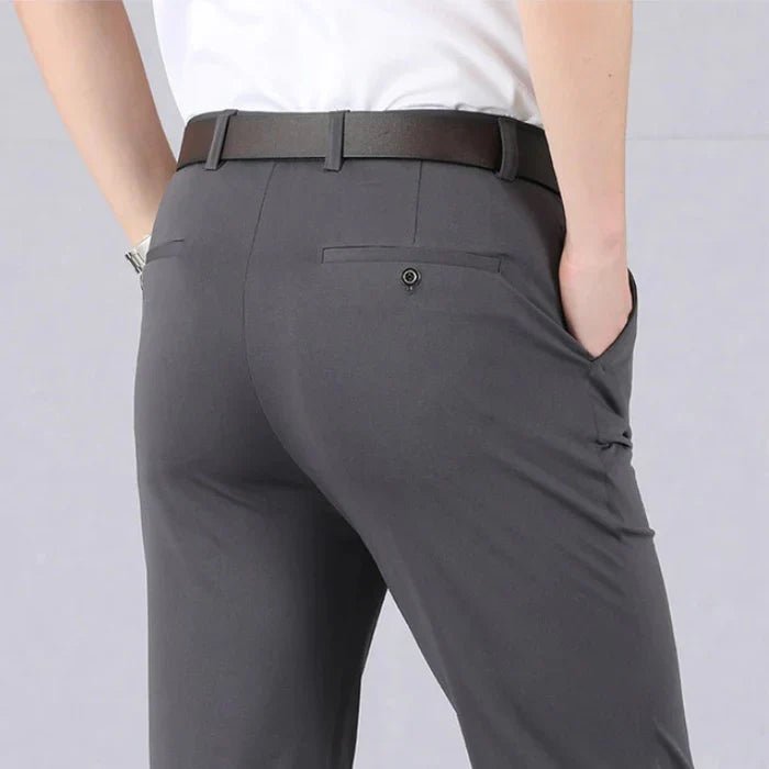 Men's Slim Dress Trousers - Grey