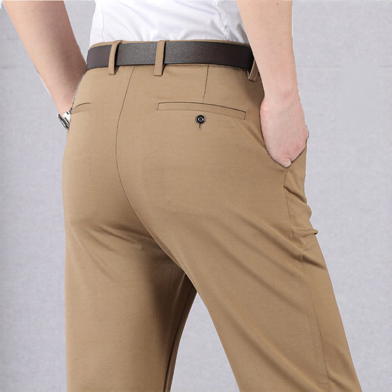 Men's Slim Dress Trousers - Khaki