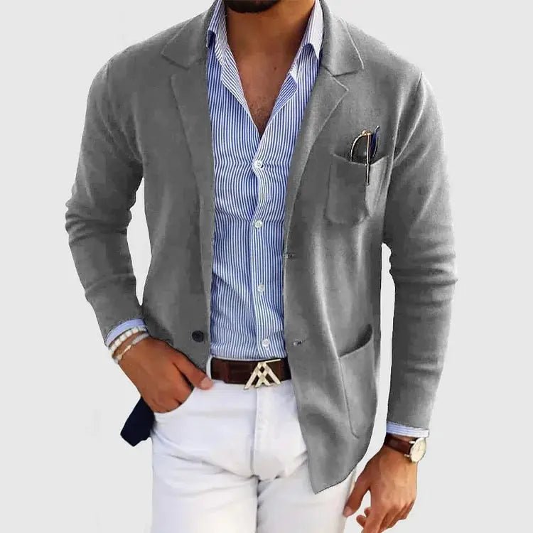Men's Slim Knit Blazer - Grey