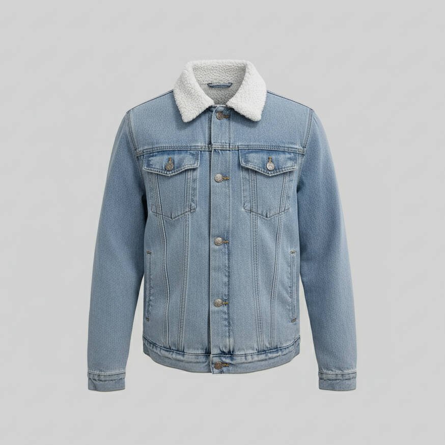 Men's Sherpa Denim Trucker Jacket