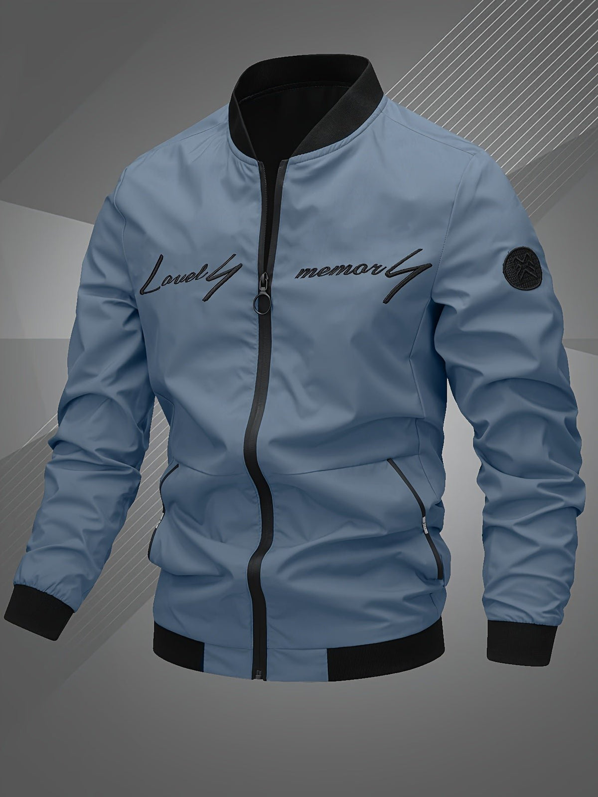 Men's Bomber Jacket - Fog Blue