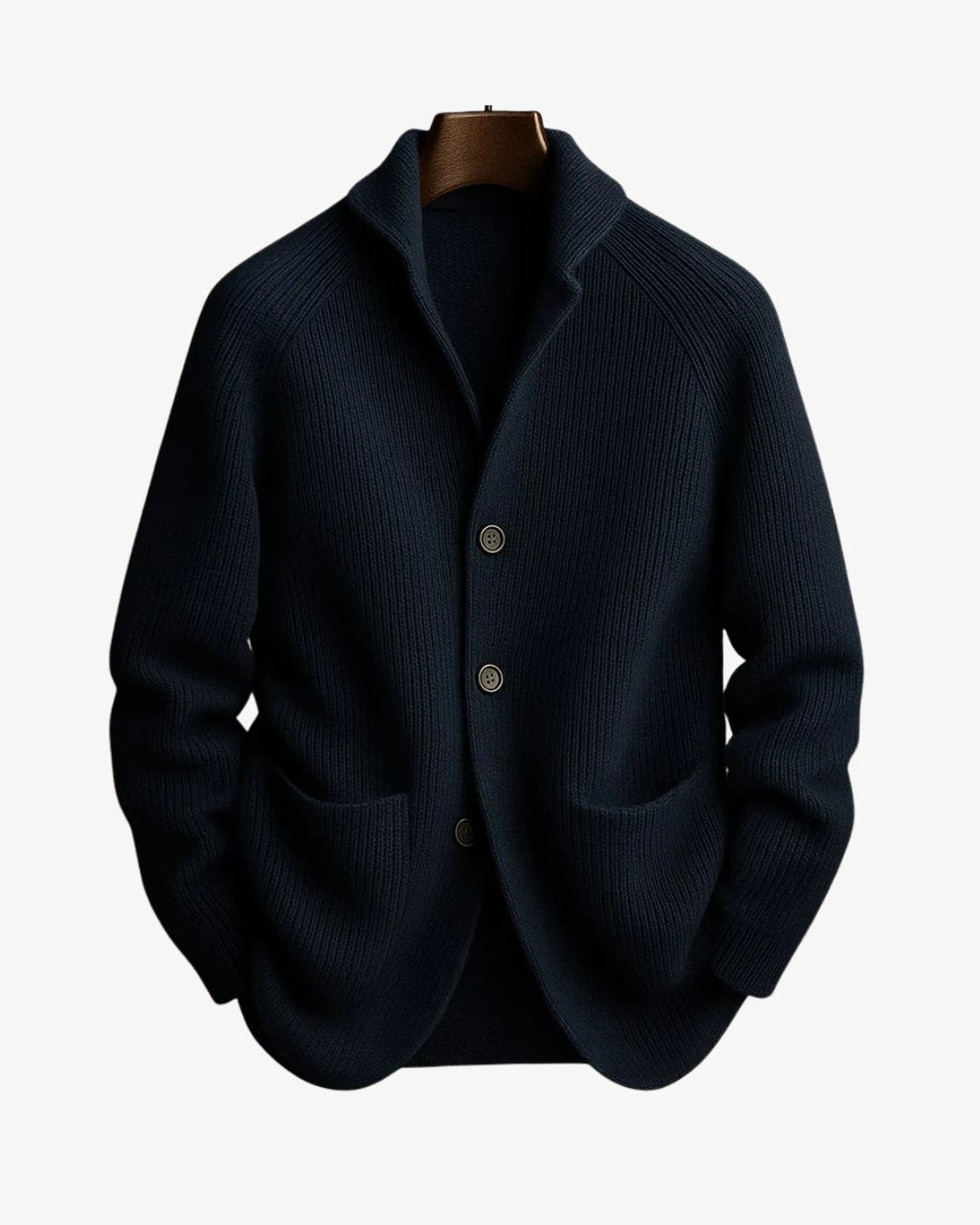 Men's Wool Blazer Cardigan - Navy