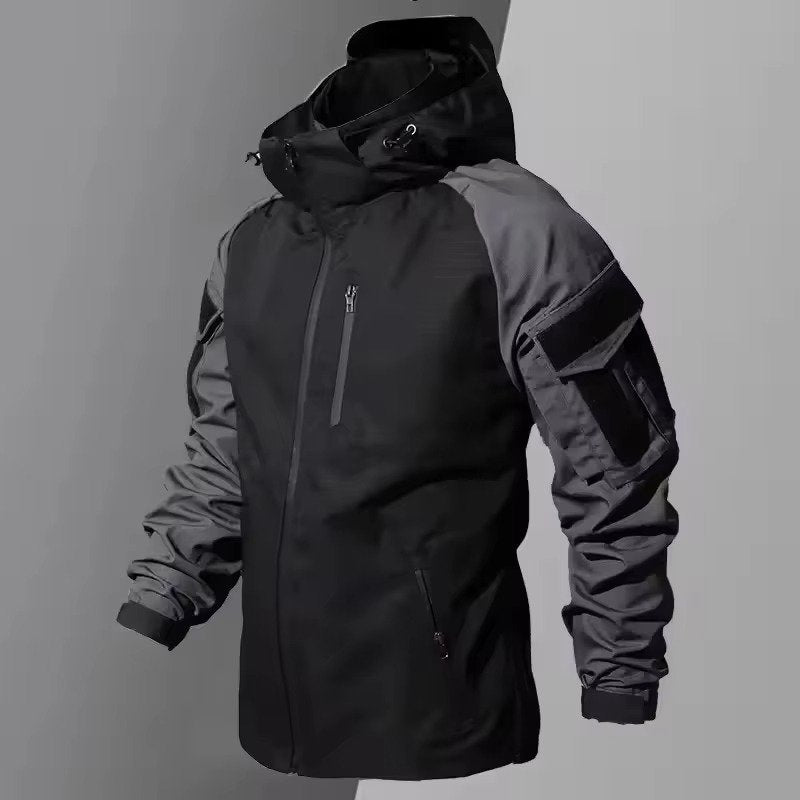 Men's Tactical Hooded Jacket - Gray Jacket
