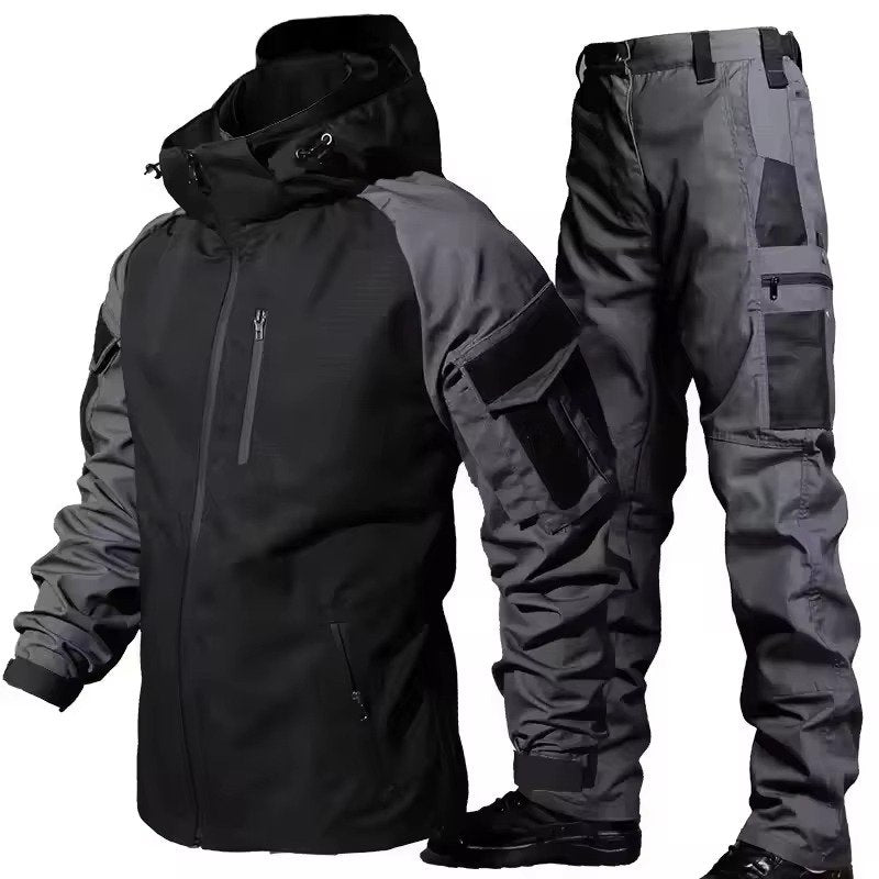 Men's Tactical Hooded Jacket - Gray suit