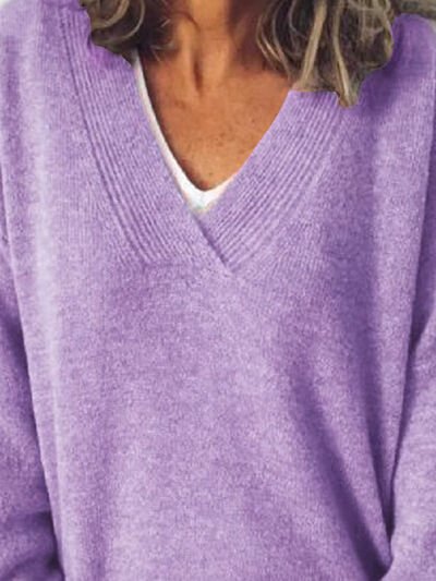 Women's Oversized V-Neck Jumper