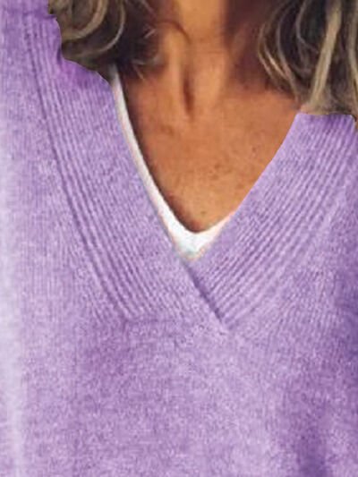 Women's Oversized V-Neck Jumper