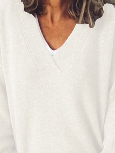 Women's Oversized V-Neck Jumper