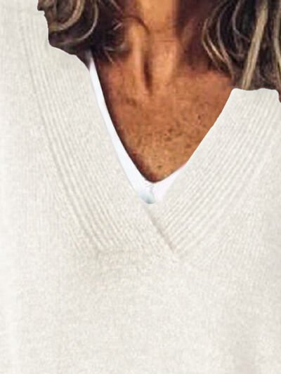 Women's Oversized V-Neck Jumper