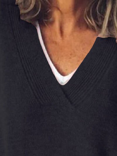 Women's Oversized V-Neck Jumper