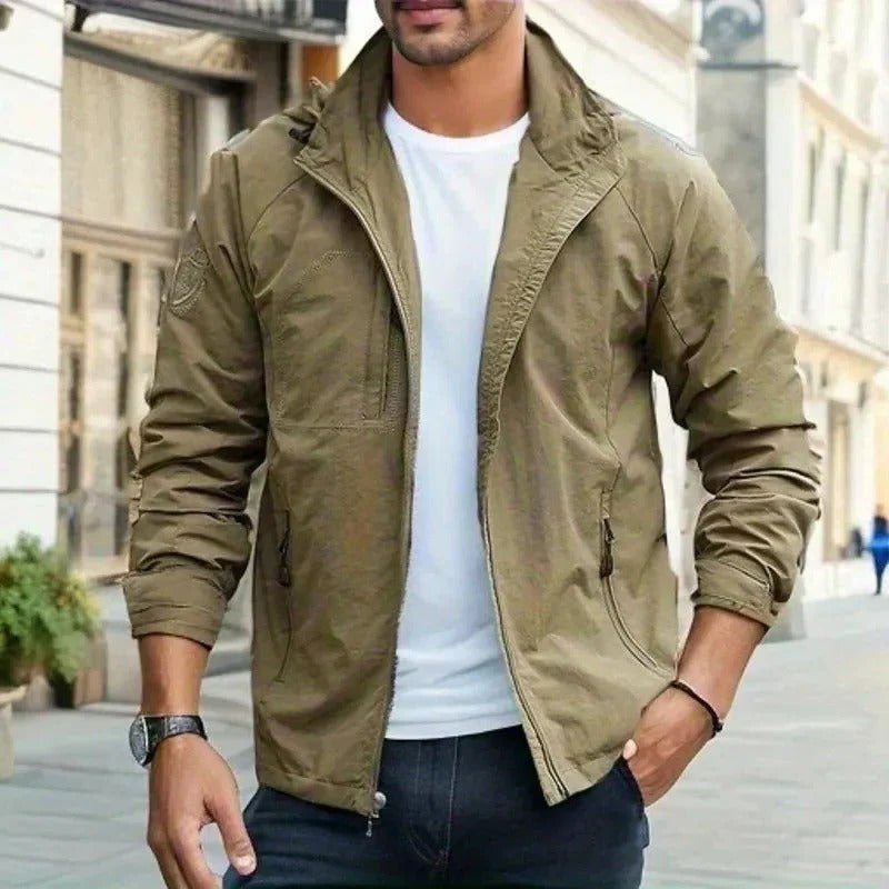 Men's Windbreaker Jacket - Khaki