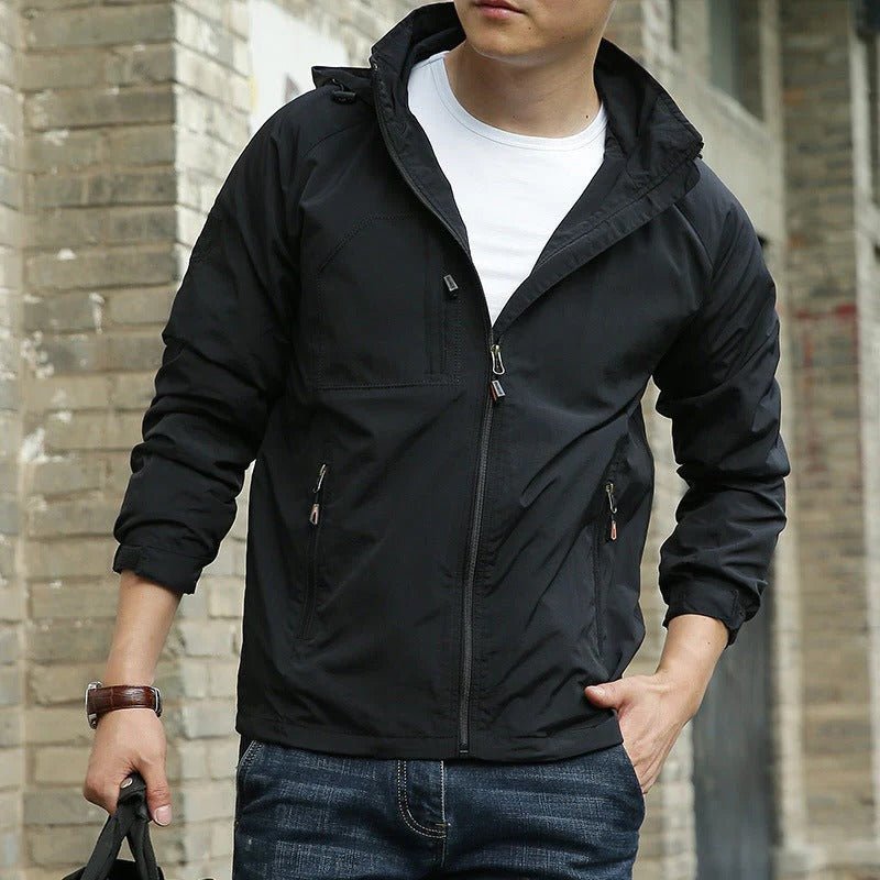 Men's Windbreaker Jacket - Black
