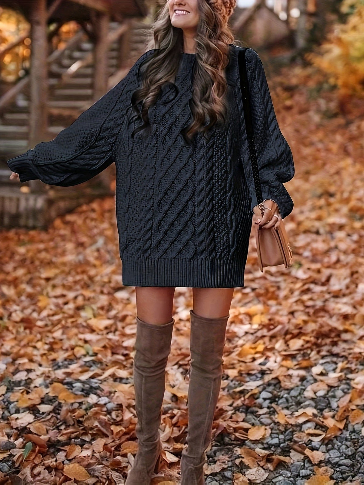 Women's Oversized Knit Jumper Dress