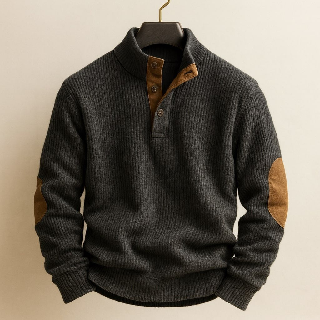 Men's Color-Block Raglan Jumper - Black