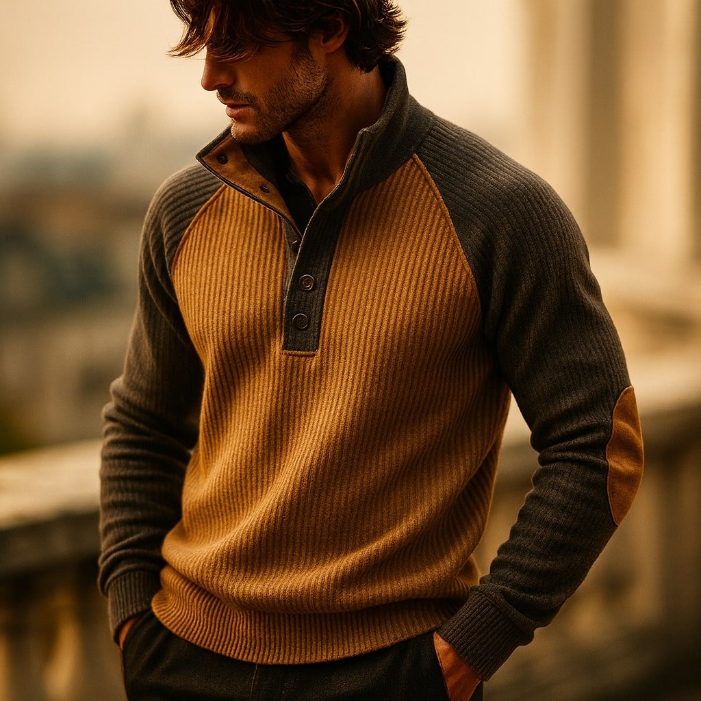 Men's Color-Block Raglan Jumper